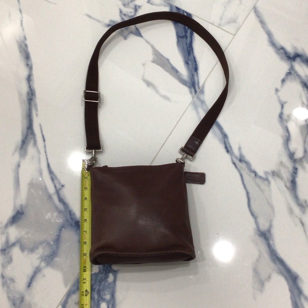 Coach Dark Brown Leather Messenger Bag